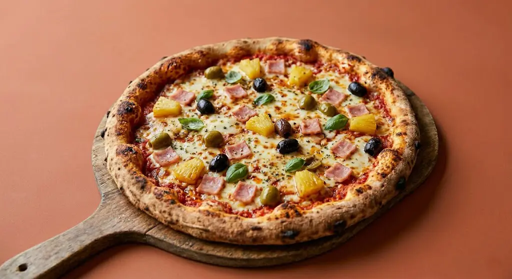 Pizza jambon ananas olives — Marilyse · Pizzas artisanales Grasse La Paoute